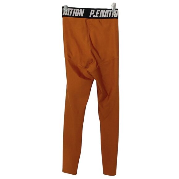 PE NATION ORANGE BLACK WHITE LOGO ELASTIC BAND LEGGINGS - XS - Picture 2 of 7